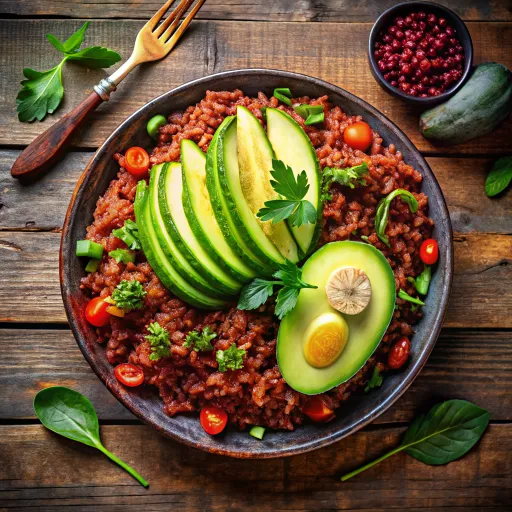 Nasi Goreng Beras Merah dan Alpukat Segar